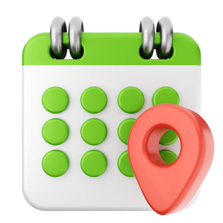 Location Calendar  3D Icon