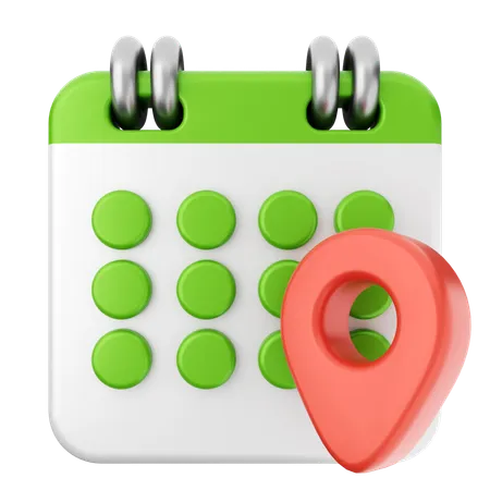 Location Calendar  3D Icon