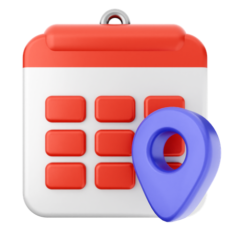 Location Calendar  3D Icon