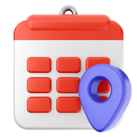 Location Calendar  3D Icon