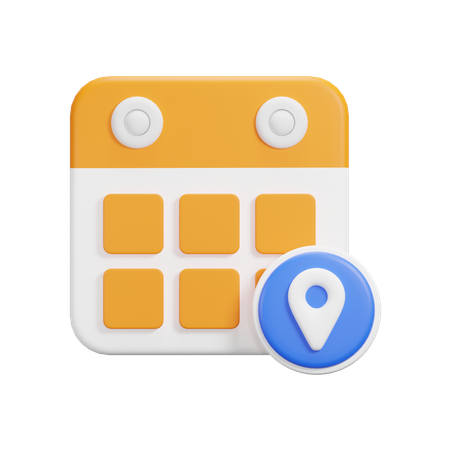 Location Calendar  3D Icon