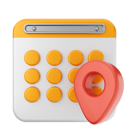 Location Calendar  3D Icon