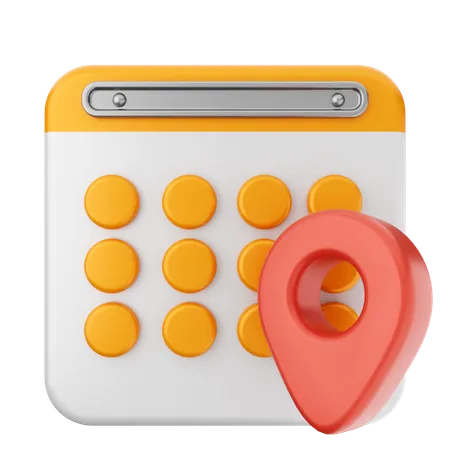 Location Calendar  3D Icon