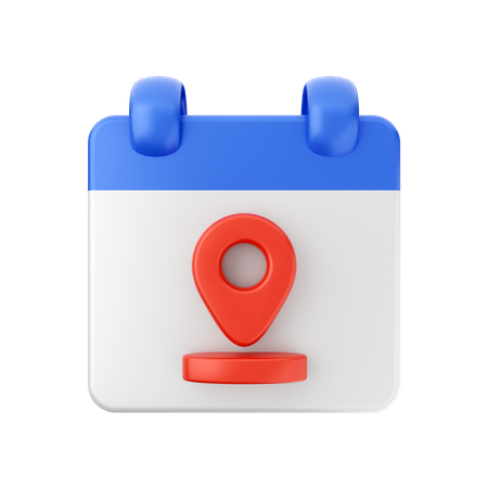 Location Calendar 3D Icon