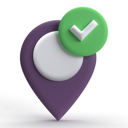 Location Checkmark  3D Icon