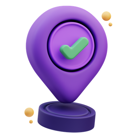 Location Checkmark  3D Icon