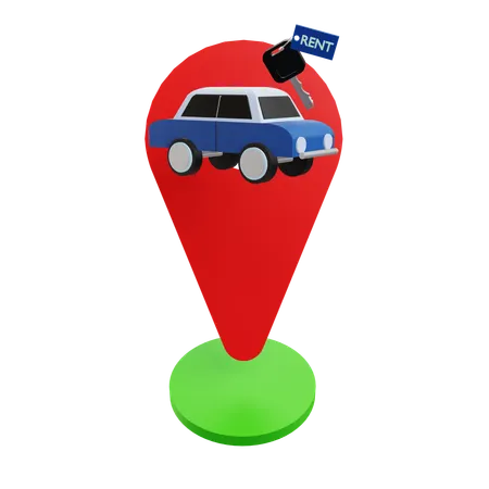 Emplacement de location de voiture  3D Icon