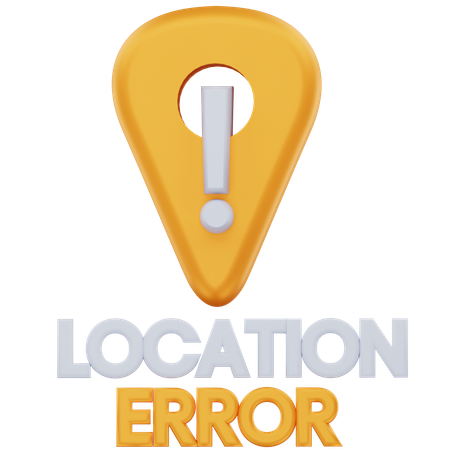 Location Error  3D Icon