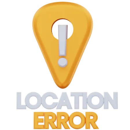 Location Error  3D Icon
