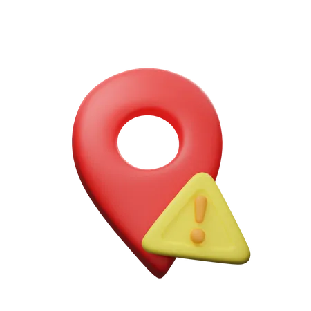 Location Error  3D Icon