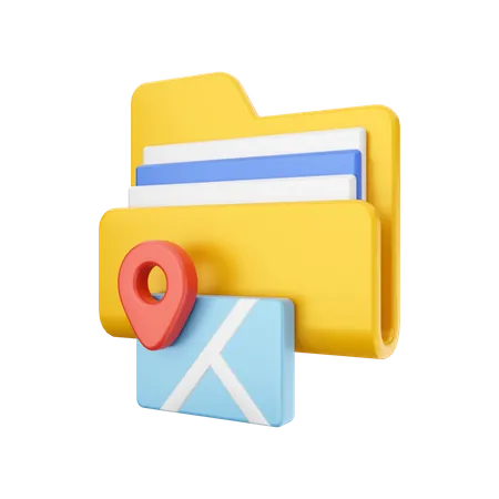 Location Folder  3D Illustration