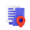 3d location folder logo