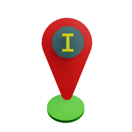 Location Info  3D Icon
