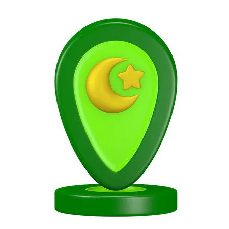 Location  islamic  3D Icon