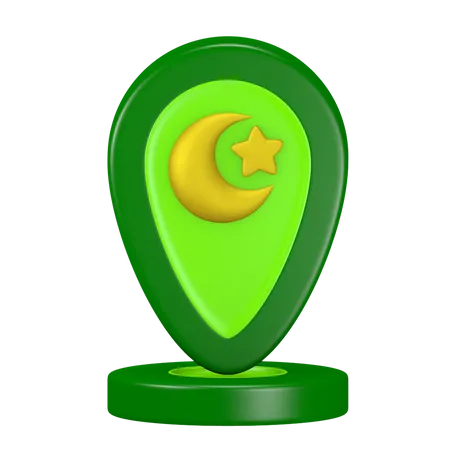 Location  islamic  3D Icon