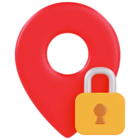 Location Lock  3D Icon