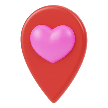 Location Love  3D Icon