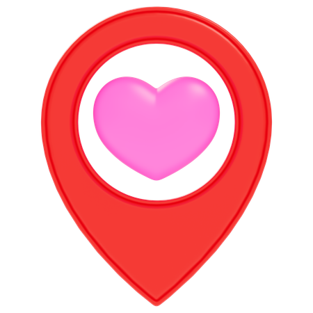 Location Love  3D Icon