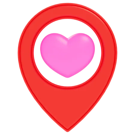 Location Love  3D Icon