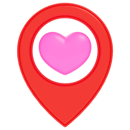 Location Love  3D Icon