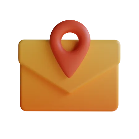 Location Mail  3D Icon