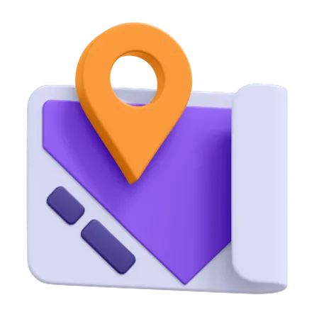 An Icon Of Location Map 3D Icon