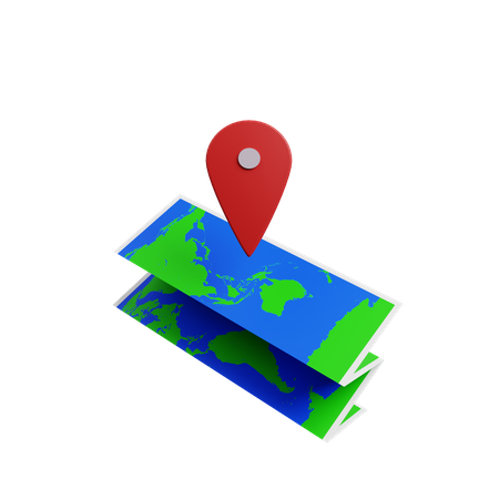 Location map  3D Illustration