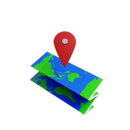 Location map  3D Illustration