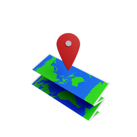 Location map  3D Illustration