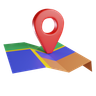 3ds of location map icon