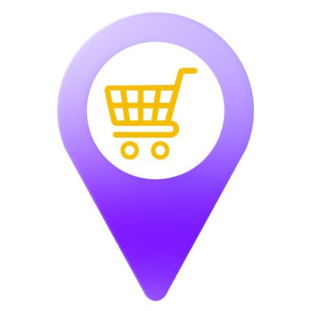 Location Market  3D Icon