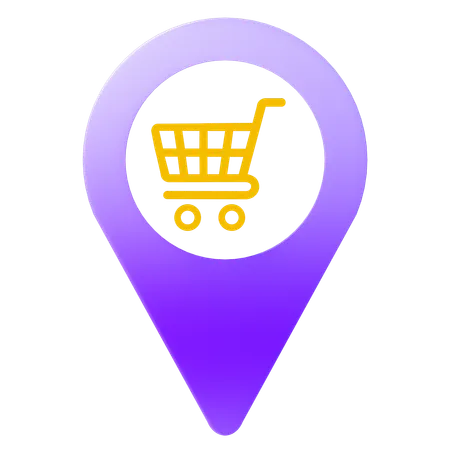 Location Market  3D Icon