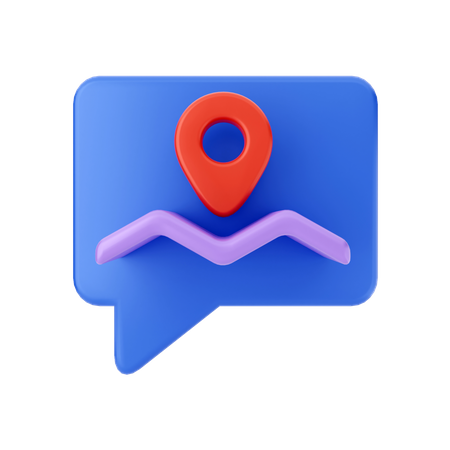 Location Message  3D Illustration