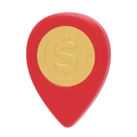 Location Money  3D Icon