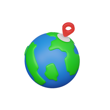 Location On Earth Map  3D Icon