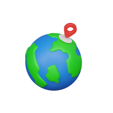 Location On Earth Map 3 D Icon 3D Icon