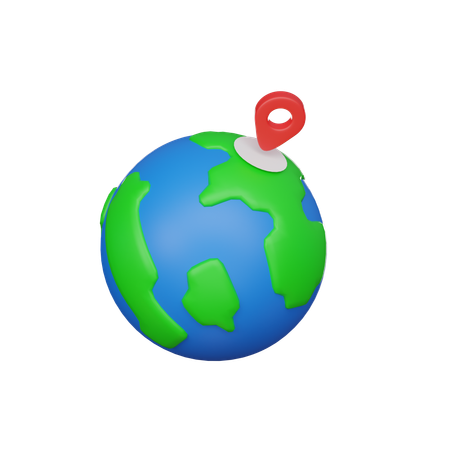 Location On Earth Map  3D Icon