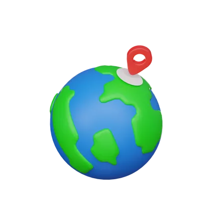 Location On Earth Map  3D Icon