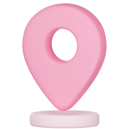 3 D Icon Of Pink Location Pin 3D Icon