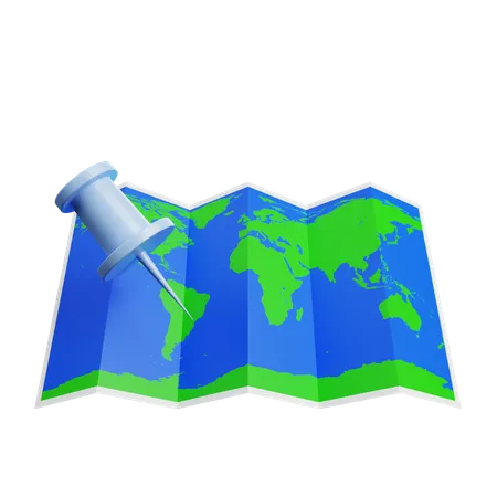 3 D Illustration Of Location Map Icon Concept Map 3D Illustration