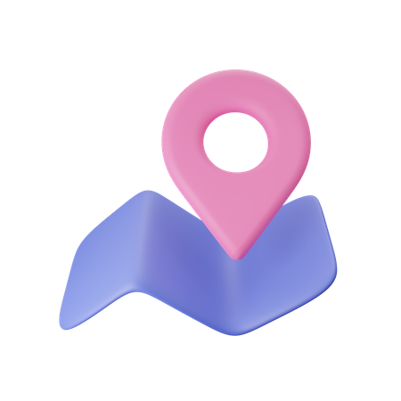 Location Pin And Map  3D Icon