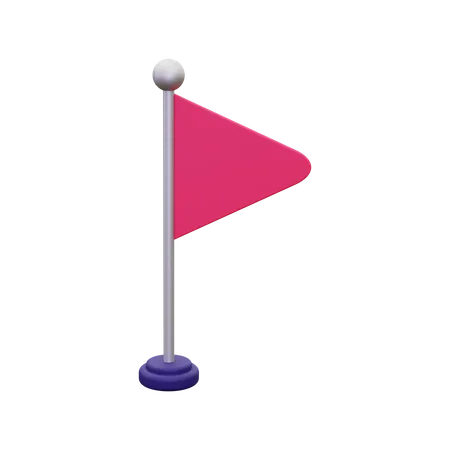 Location Pin Flag  3D Icon