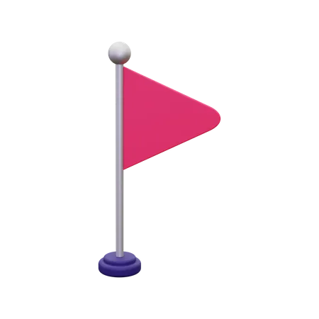 Location Pin Flag 3D Icon