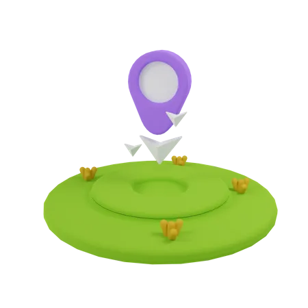 Location Pointer  3D Illustration