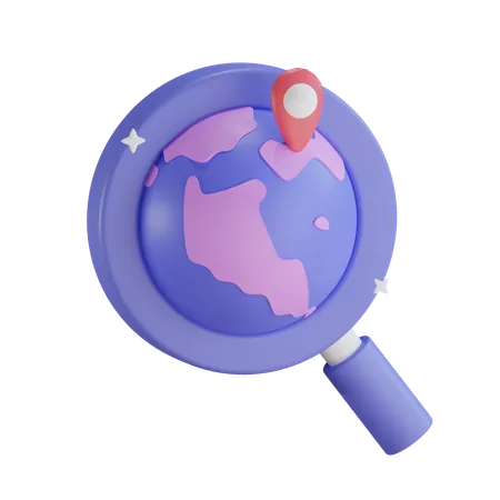 Location Search  3D Icon