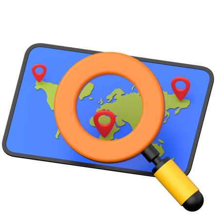 Location Search  3D Icon