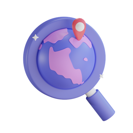Location Search  3D Icon