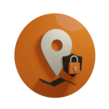 Location Security  3D Icon