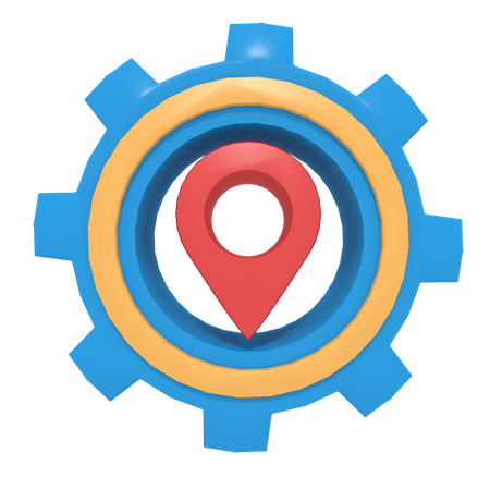 Location Setting  3D Icon
