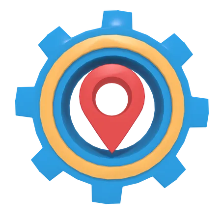 3 D Icon Of Location Setting 3D Illustration